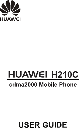 CDMA2000 Logo - H210C cdma2000 Mobile Phone User Manual Huawei Technologies