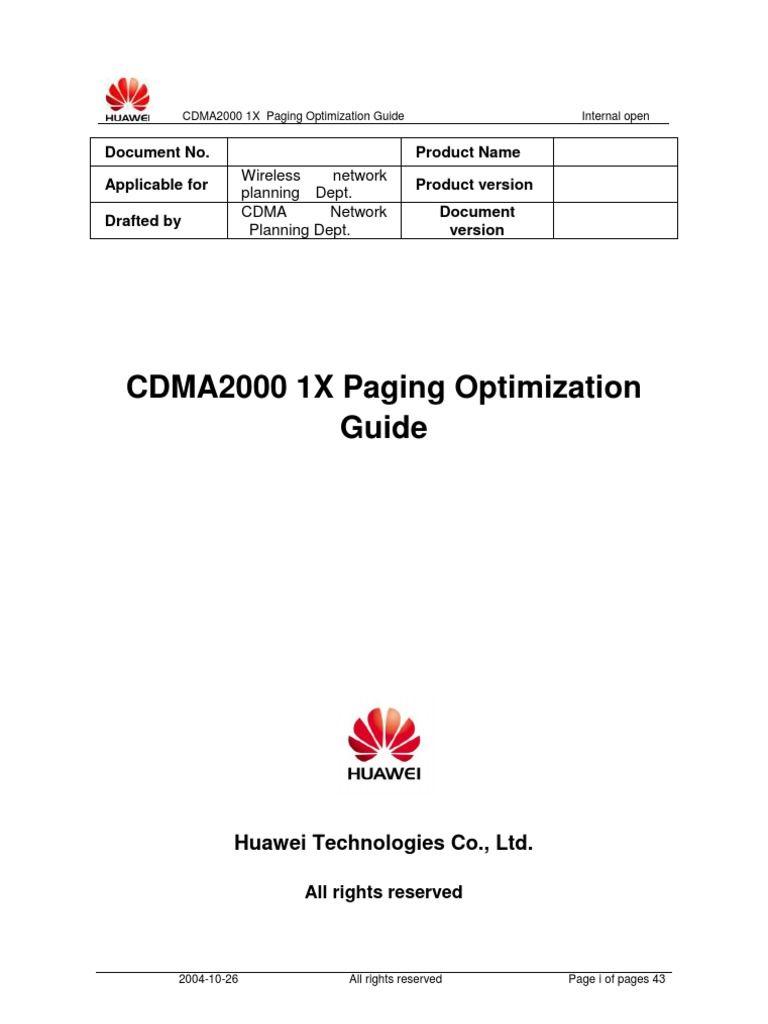 CDMA2000 Logo - 07 CDMA2000 Paging Optimization Guide. Telecommunications. Digital