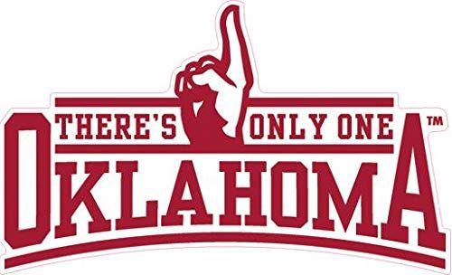 Sooners Logo - 6 Inch OU There's Only One Oklahoma Sooners Logo Removable Wall Decal  Sticker Art NCAA...