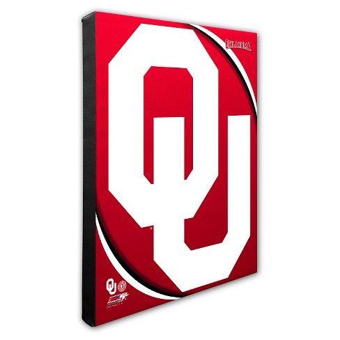 Sooners Logo - University of Oklahoma Sooners Logo Canvas Wall Art - 16x20 inches