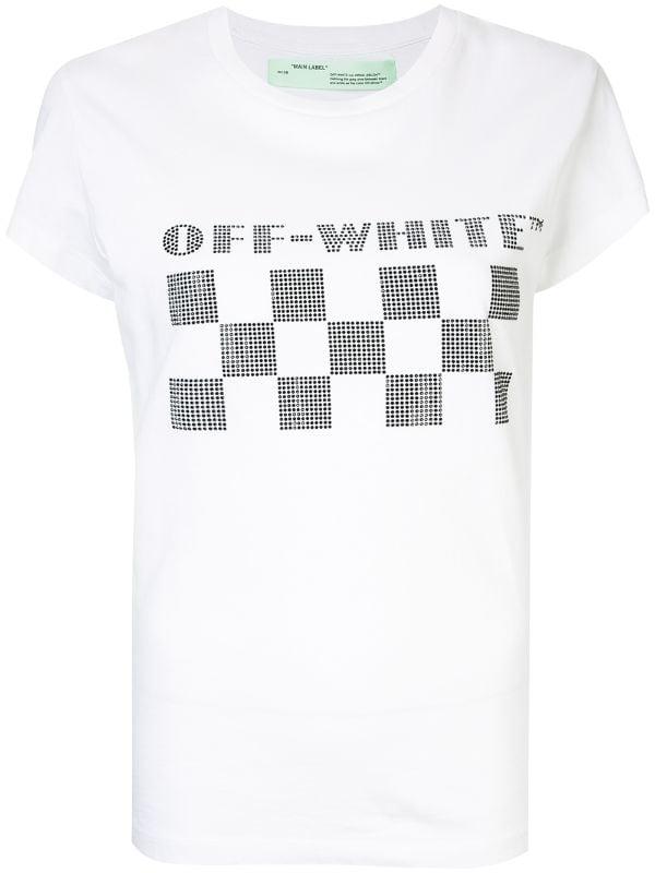 Checkerboard Logo - Off-White checkerboard logo T-shirt $396 - Buy Online - Mobile ...