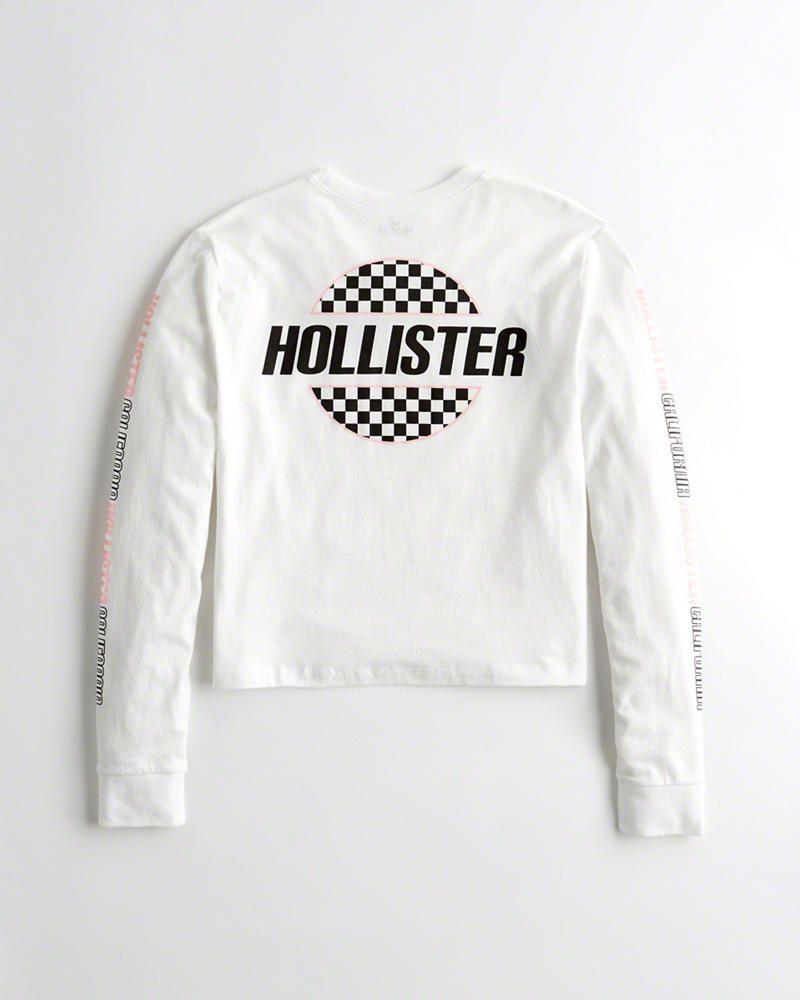 Checkerboard Logo - Hollister Long Sleeve T Shirt Online Shopping Womens