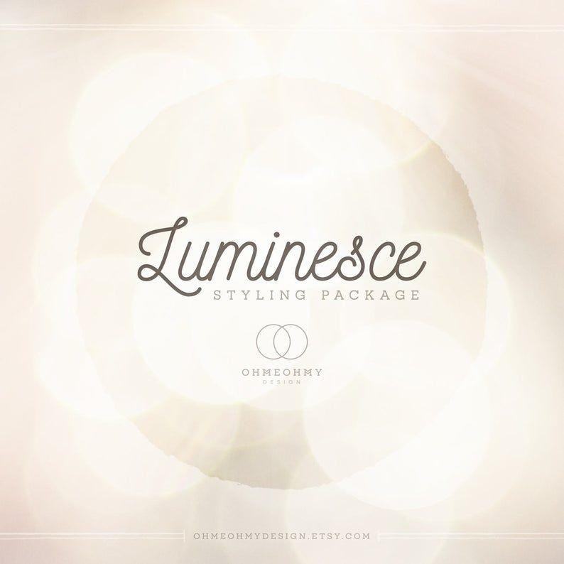 Luminesce Logo - Luminesce - Etsy Shop Styling Package - Logo, Cover, Icon, and Placeholders  - Full Storefront Branding Graphics Set with a Warm Sunlit Glow