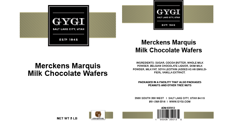 Merckens Logo - Merckens Marquis Milk Chocolate Wafers - 5 lb. Bag