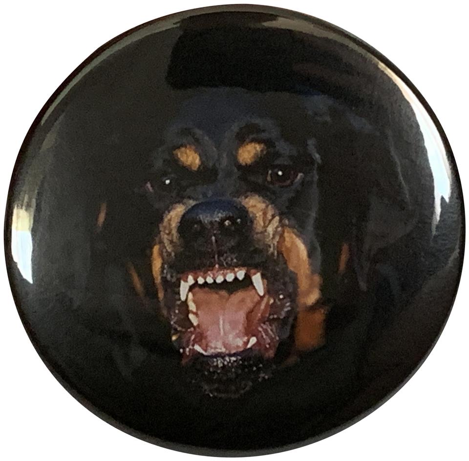 Rottweiler Logo - Givenchy Black Logo Rottweiler Dog Large Round Badge Pin Brooch