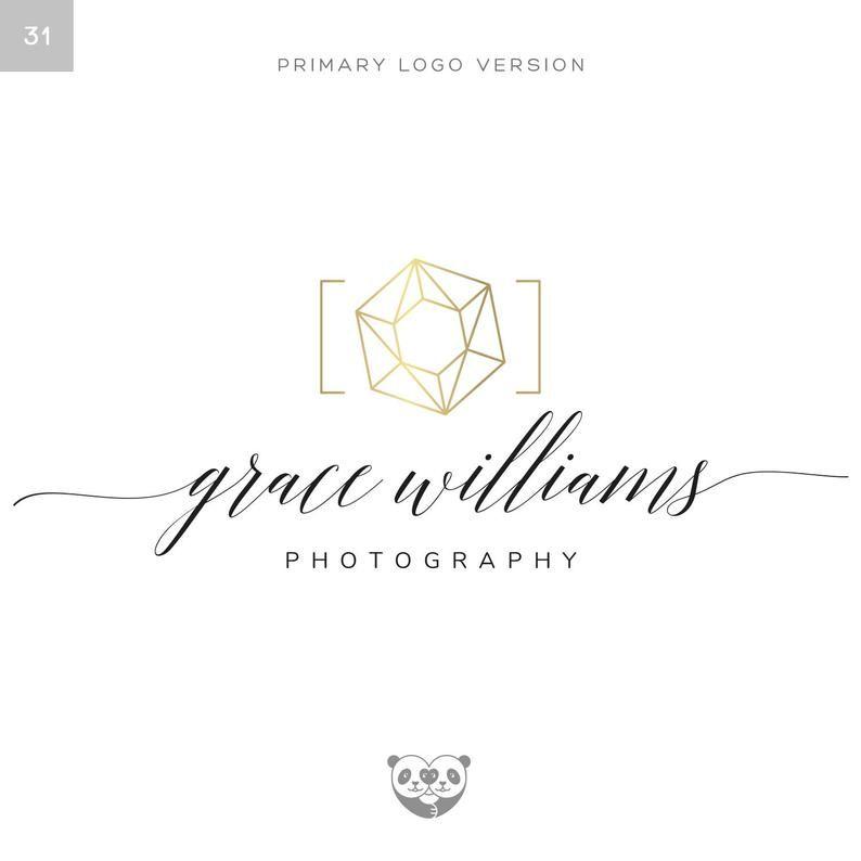 Shutter Logo - Geometric Logo, Camera Logo, Hexagon Logo, Shutter Logo, Photography Logo, Geometric Watermark, Camera Watermark, Gold Shutter Watermark