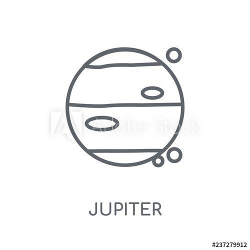 Jupiter Logo - Jupiter linear icon. Modern outline Jupiter logo concept on white