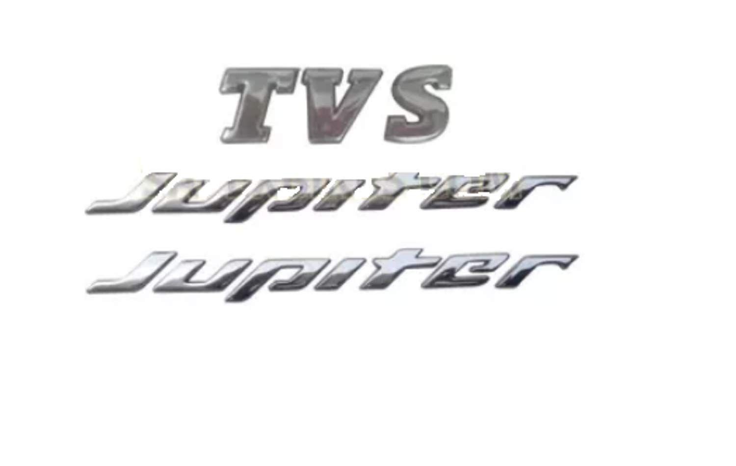 Jupiter Logo - BUYBACK® TVS Jupiter Bike Logo Model Emblem 3D Chrome Sticker(2 pcs ...