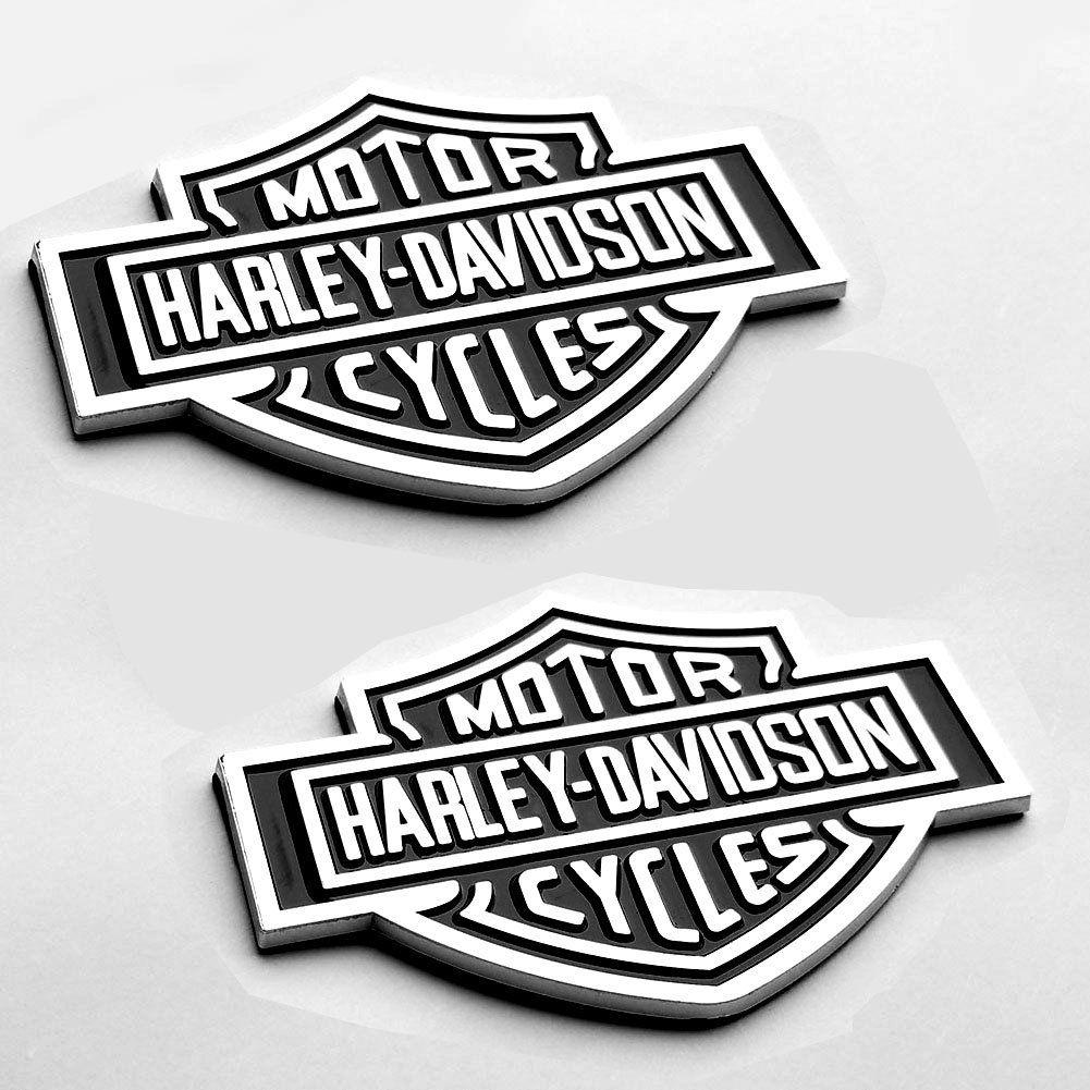 Sportster Logo - 2x OEM Harley Davidson Fuel Tank Chrome Emblems Badges Dyna Sportster Street 3D Logo Replacement For F 150 F250 F350