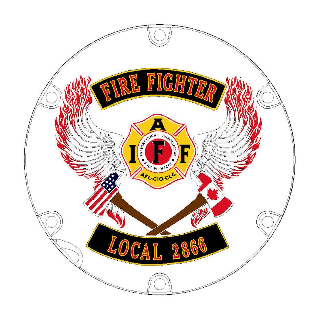 Sportster Logo - IAFF MG Logo With Local No. Derby Cover