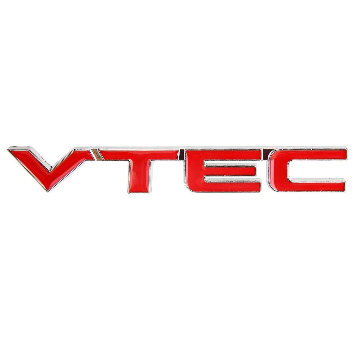 Vtec Logo - MAYITR High Quality Metal VTEC Logo Emblem Car Body Badge Sticker Decal for  Honda Civic Accord Odyssey Spirior CRV Red + Silver