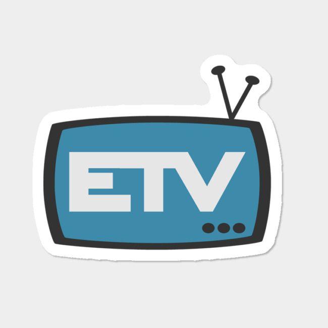 ETV Logo - ETV Logo Sticker By ExitiumTV Design By Humans