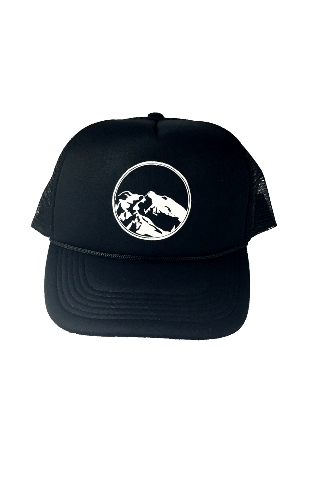 Trucker Logo - Mountain Logo Trucker Hat - Black – Denali Strap Co.