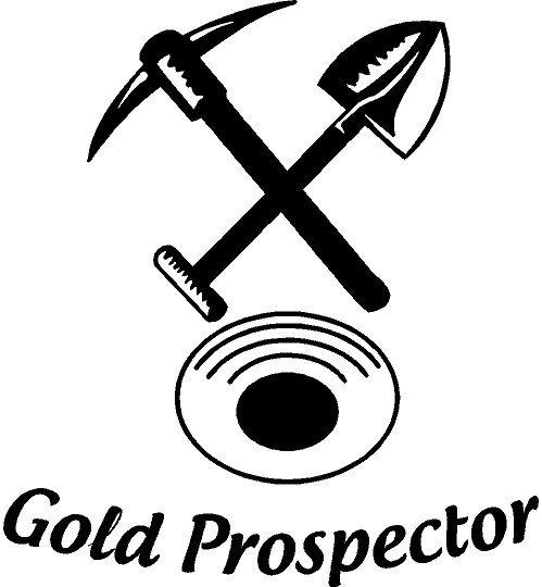 Prospector Logo - Gold Prospector Decal