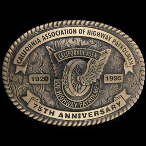 Cahp Logo - Details about Vtg California Assn Highway Patrol State Trooper Chp Cahp 75t  Brass Belt Buckle