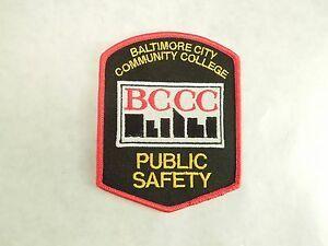 Bccc Logo - Details about Baltimore City Community College BCCC Public Safety Logo Iron  On Patch
