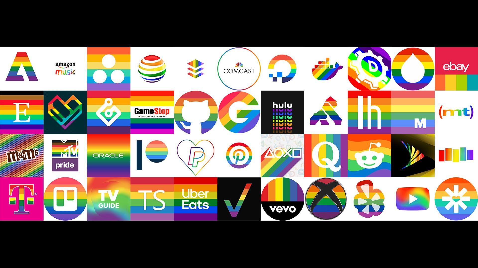 Pride Logo - Companies Sporting a Rainbow Version of Their Logo for Pride Month ...