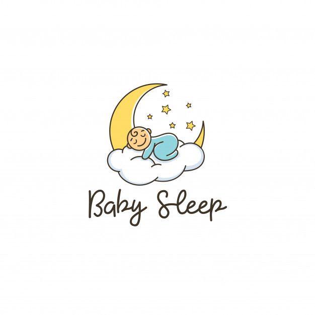 Comfort Logo - Baby sleep cloud moon stars comfort logo Vector | Premium Download