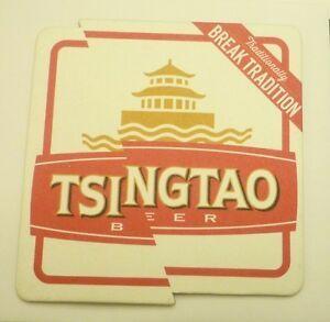 Tsingtao Logo - Details about HONG KONG Beer Mat Coaster TSINGTAO BEER China Break Tradition 2016 Rare Collect