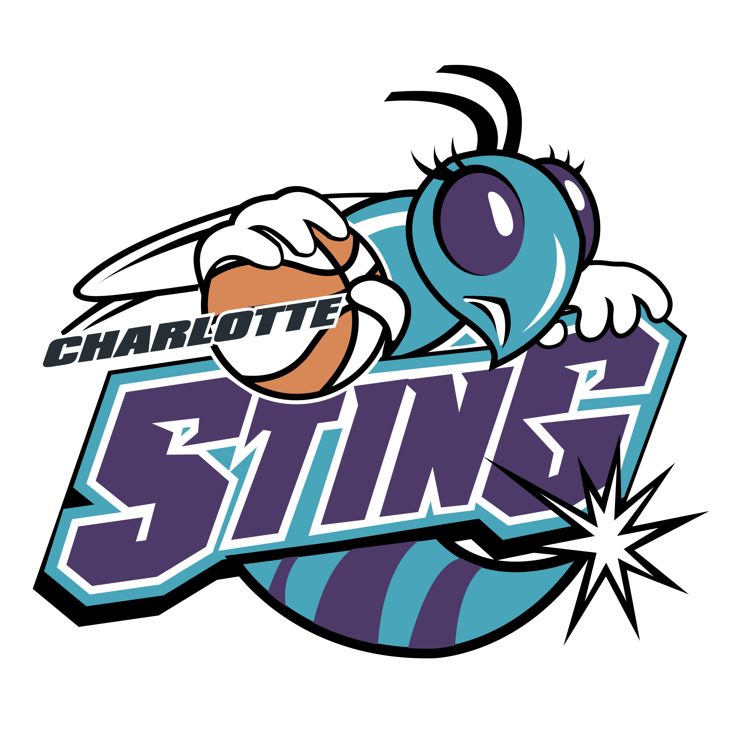 Sting Logo - Charlotte Sting Logo PNG Transparent & SVG Vector - Freebie Supply