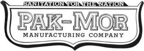 Pak-Mor Logo - SANITATION FOR THE NATION PAK-MOR MANUFACTURING COMPANY Trademark of ...