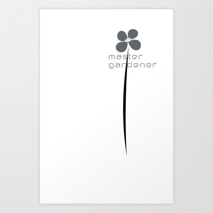 Gardener Logo - Master Gardener Logo Art Print by technonl