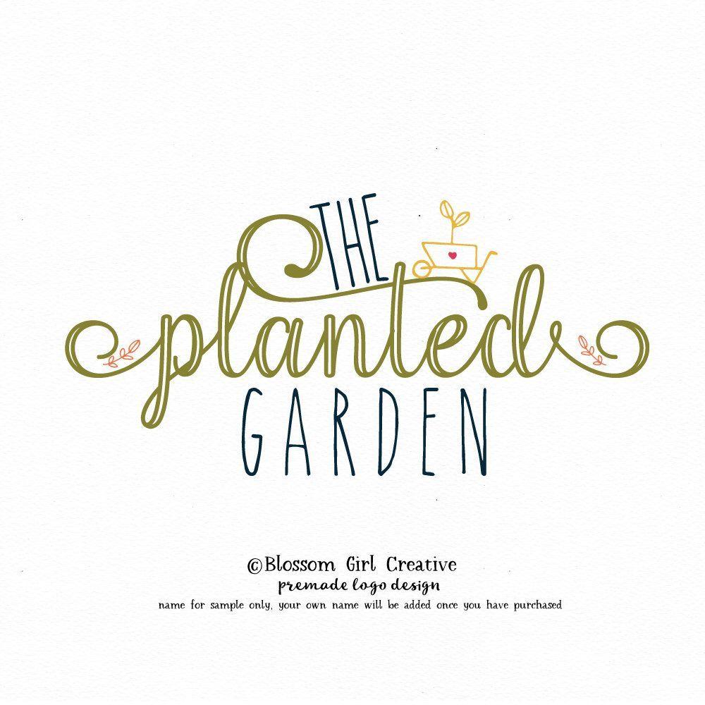 Gardener Logo - Gardening logo wheelbarrow logo gardener logo garden logo plant logo