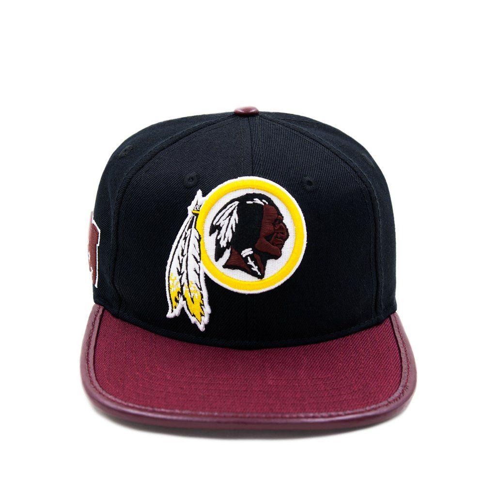 Redkins Logo - Washington Redskins Logo Leather Strap Back - Acrylic Visor