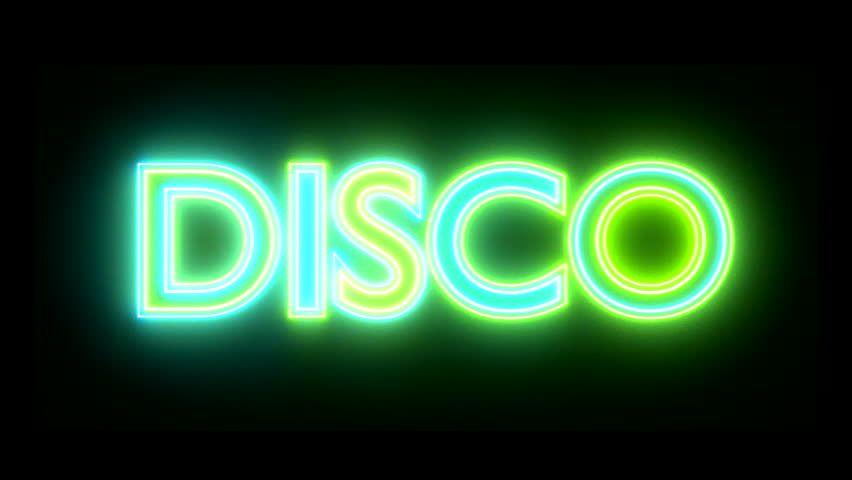 Disco Logo - Disco Neon Sign Lights Logo Stock Footage Video (100% Royalty Free) 12398141