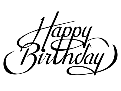 B-Day Logo - Happy Birthday. Typography. Happy