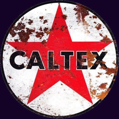 Caltex Logo - Rusty Caltex Logo Tin (Metal) Sign