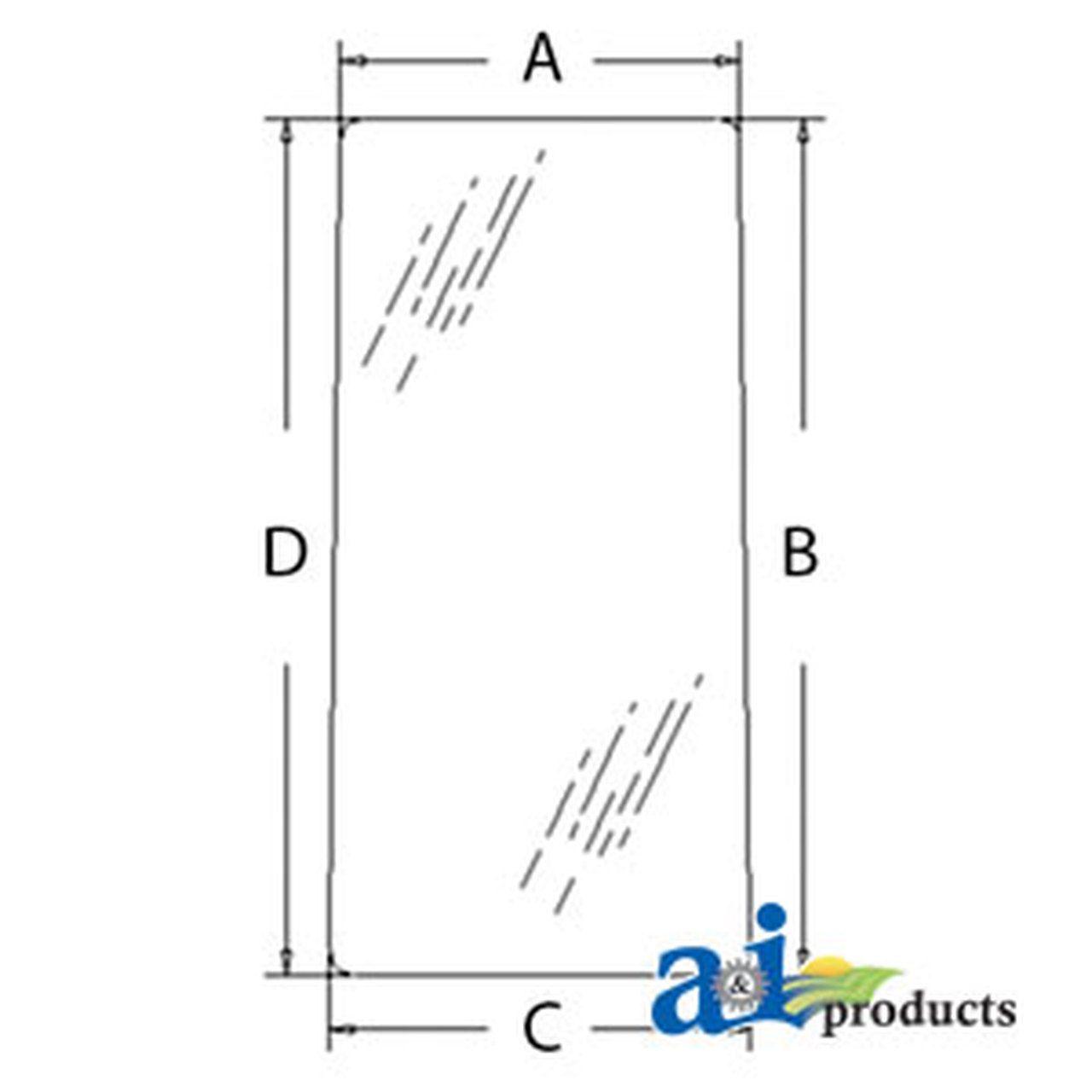 Deere-Hitachi Logo - 4369556 John Deere Hitachi Rear Glass (LH) for Models 110, 120, 160LC,  200LC, 230LC