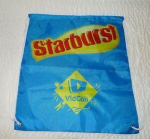 Starburts Logo - Details about Vidcon 2018 Blue Starburst Logo String Bag Backpack Cinch 17 x 14