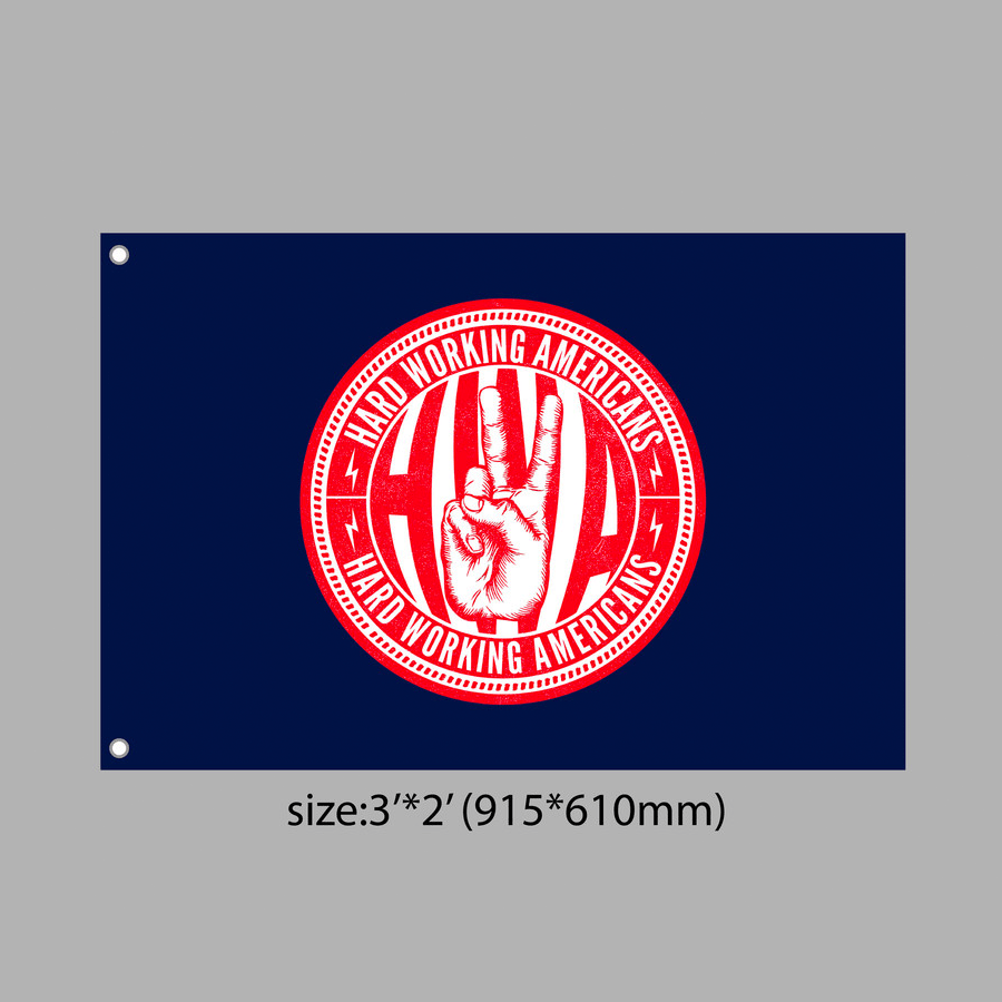 Working Logo - Hard Working Americans - HWA Union Logo Flag