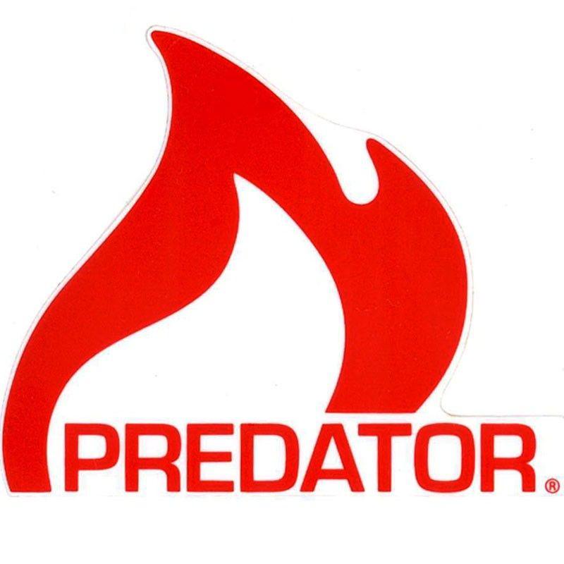Red Predator Logo - Predator Flame Logo Sticker - Red