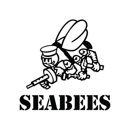 Seabee Logo - RDW CB Seabees Sticker