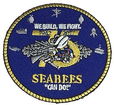 Seabee Logo - PM7111 PATCH US Navy Seabee Logo Seabees 6 Round Leather Jacket