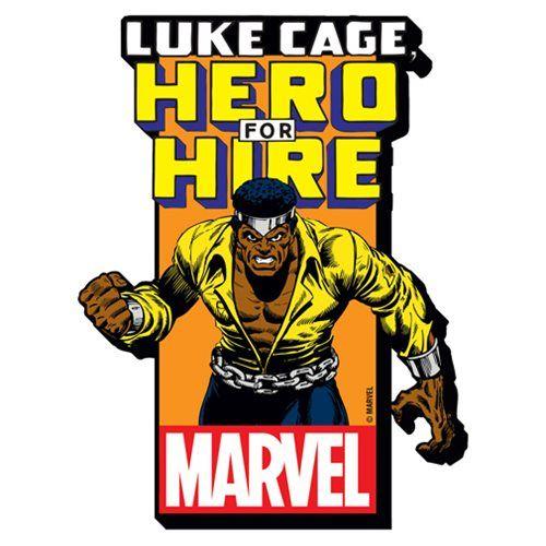 Cage Logo - Luke Cage with Comic Logo Funky Chunky Magnet