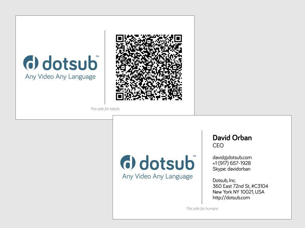 Dotsub Logo - New Dotsub Business Card - David Orban | New logo, new font:… | Flickr