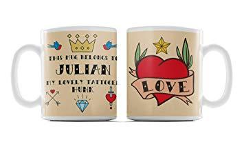 Cool Julian Name Logo - Julian, My Lovely Tattooed Hunk', Personalised Name, Cool Retro