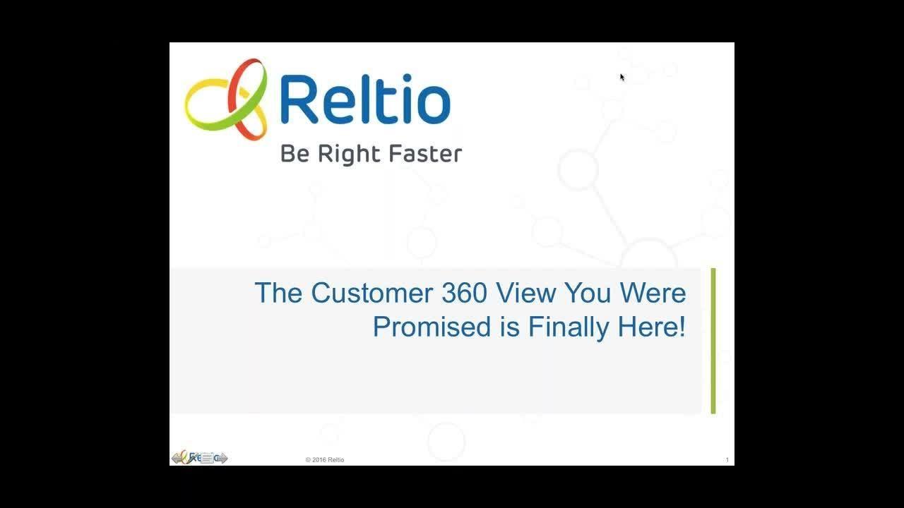 Reltio Logo - Reltio Webinar - The Customer 360 View You Were Promised is Finally Here