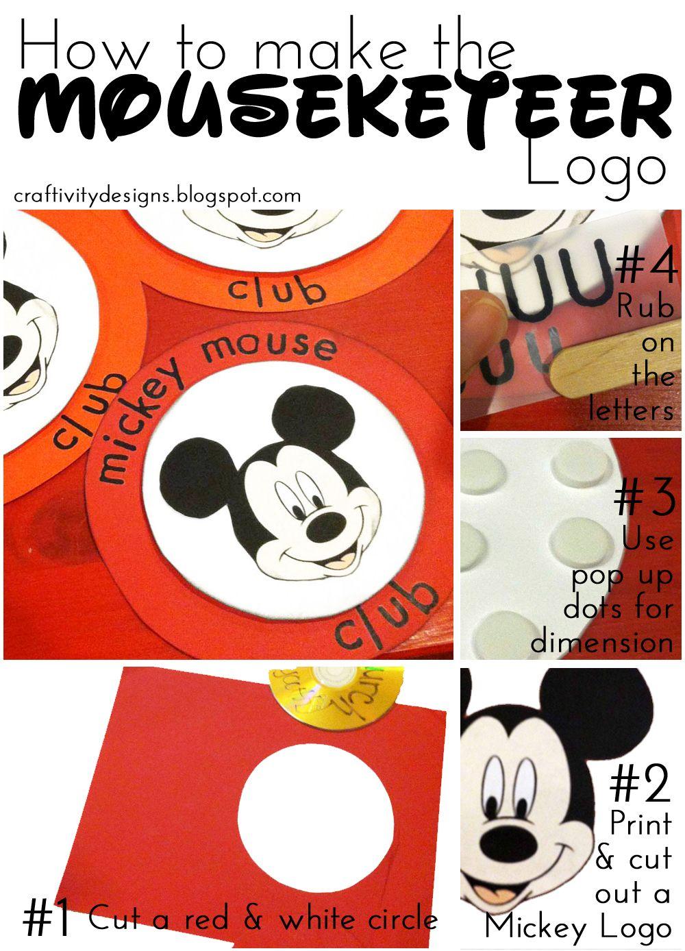 Mouseketeer Logo - DIY Family Mouseketeer Costumes – Craftivity Designs