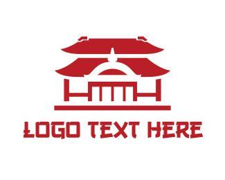 Pagoda Logo - Red Chinese House Logo. BrandCrowd Logo Maker
