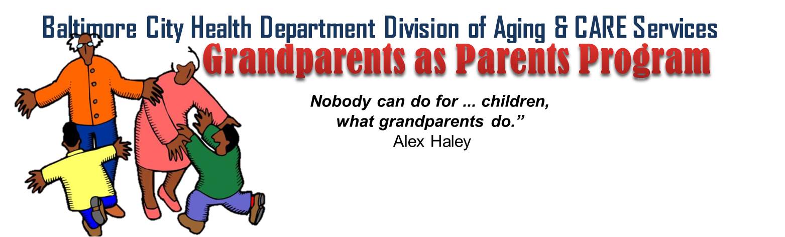 Grandparents Logo - Grandparents As Parents. Baltimore City Health Department