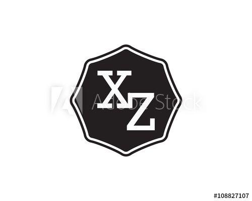 Xz Logo - XZ retro initial monogram letter logo. vintage label typography ...