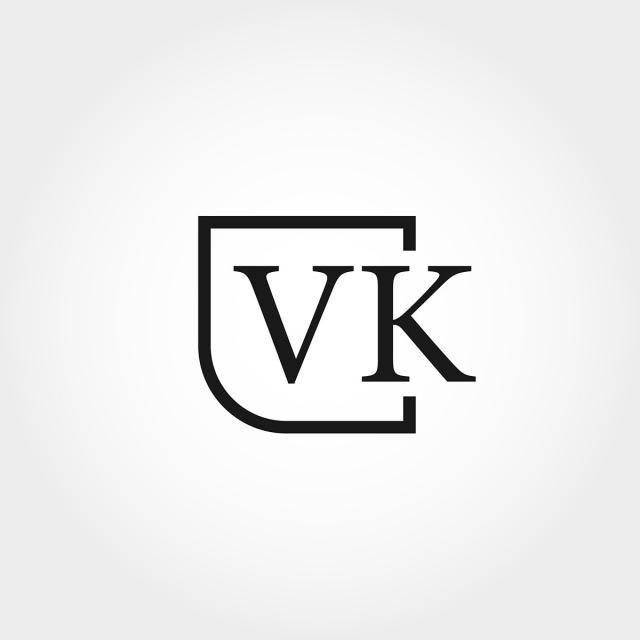 VK Logo - Initial Letter VK Logo Template Design Template for Free Download