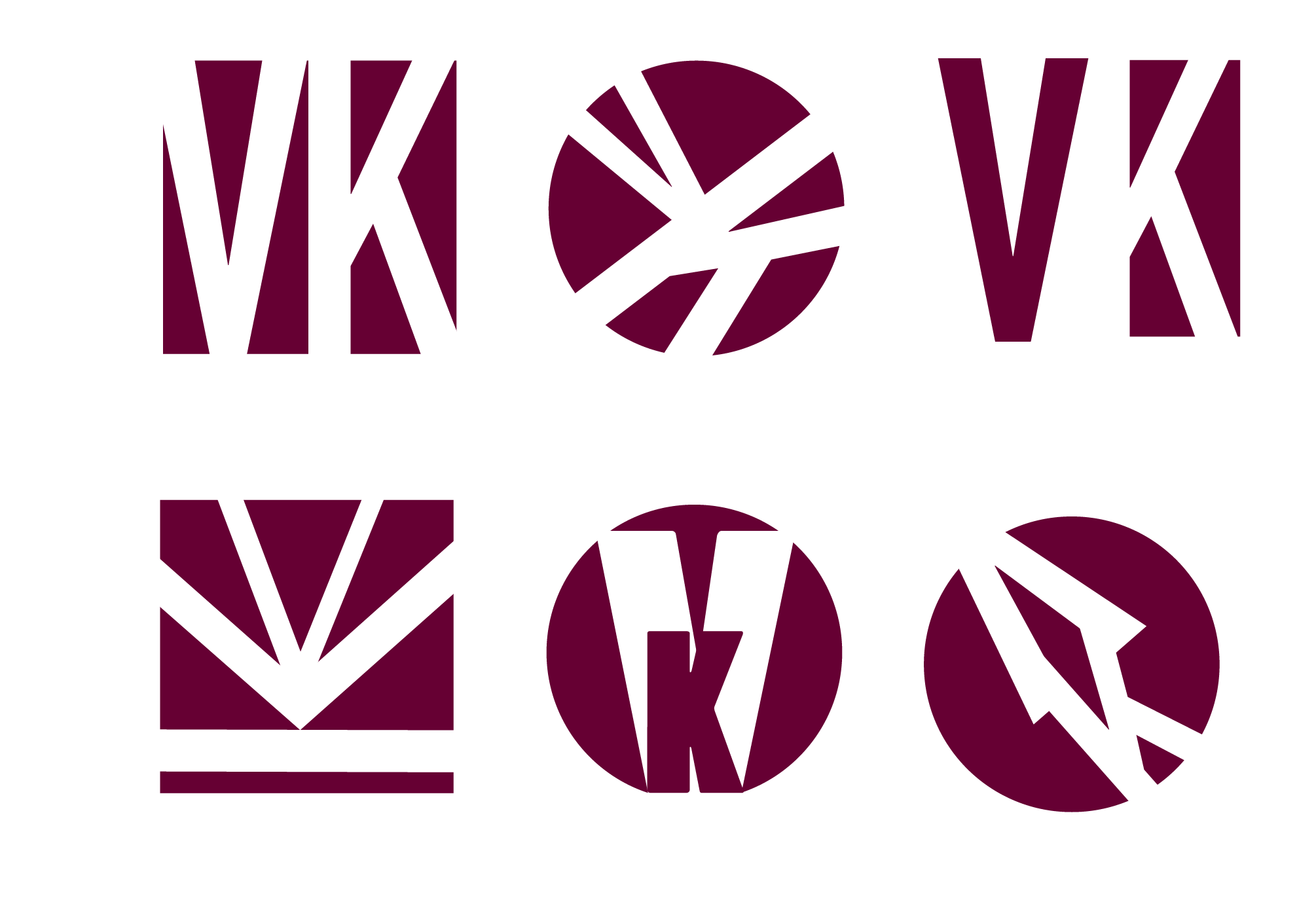 VK Logo - Initials VK Logo Concepts – Victoria Kane's Portfolio