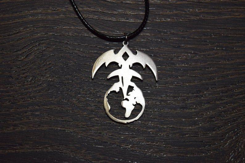 Triryche Logo - Queensryche tri-ryche triryche necklace pendant emblen amulet logo symbol  pin choker sharm medallion vintage