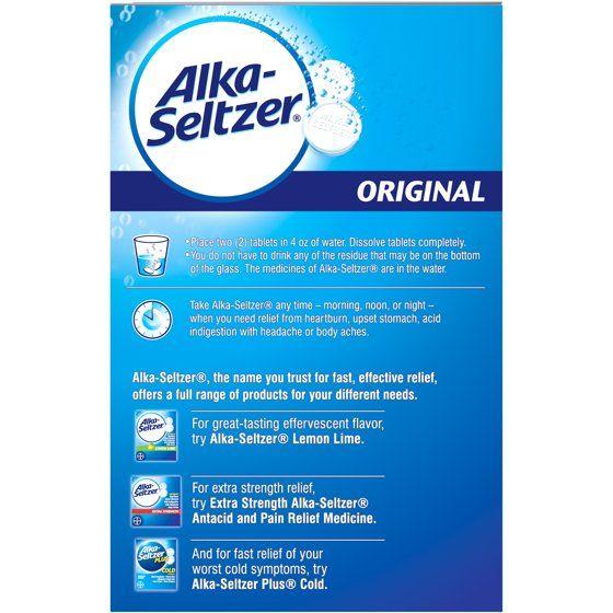 Alka-Seltzer Logo - Alka Seltzer Original Effervescent Tablets, 72 Count