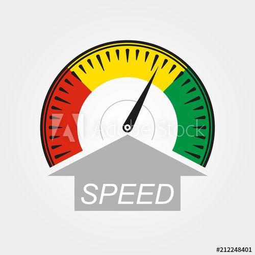 Gauge Logo - Speedometer icon. Speed symbol. Gauge and rpm meter logo. Vector